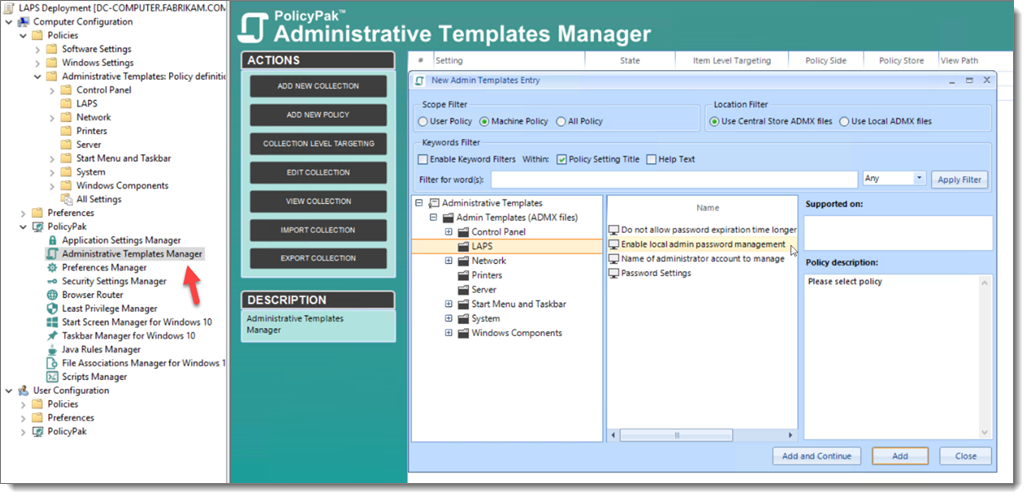 PolicyPak Administrative Templates Manager