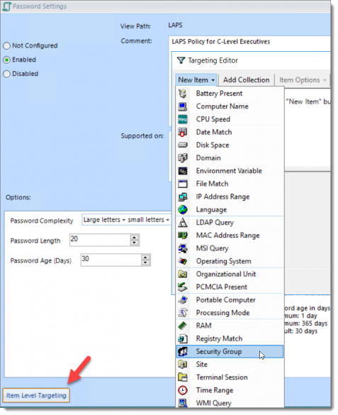 Enable LAPS Group Policy and PolicyPak