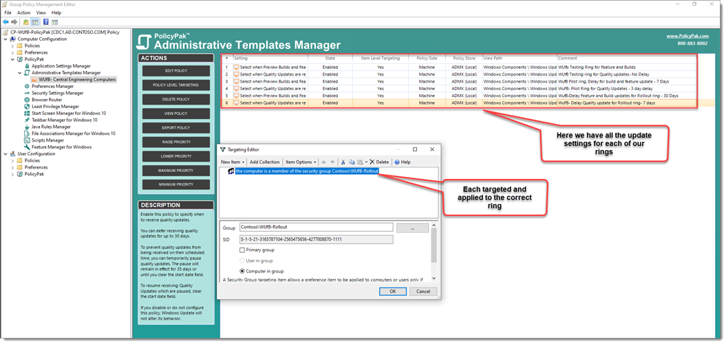 All the settings right here in one centralized easy to manage place, in one, single GPO