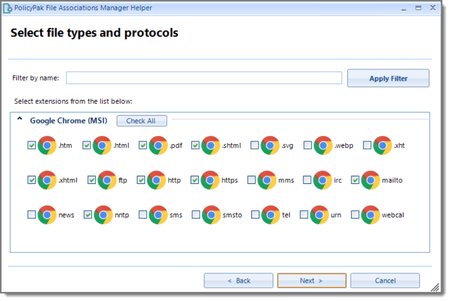 Chrome Group Policy Default File Extensions