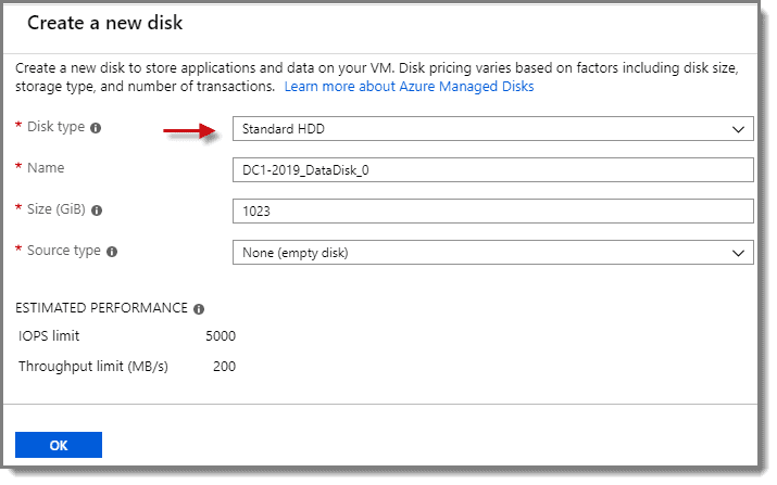 Create New Disk