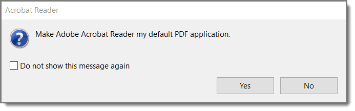 Set Adobe Reader as Default PDF Program