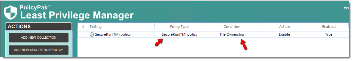 Least Privilege Manager Header