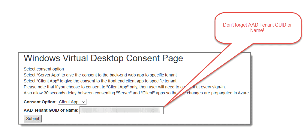 Second Time for Azure Windows Virtual Desktop Consent