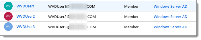 Windows Server AD User Members