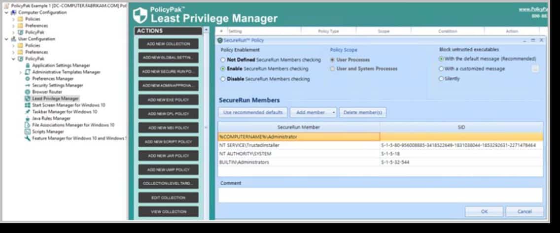 Least Privilege Manager for Adrozek