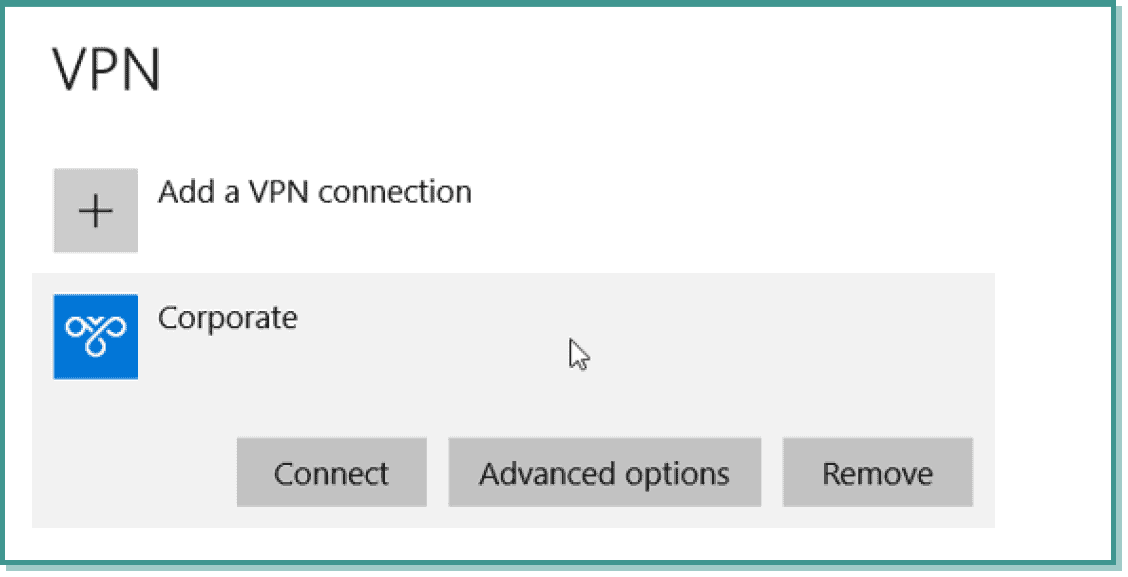 Add VPN connection