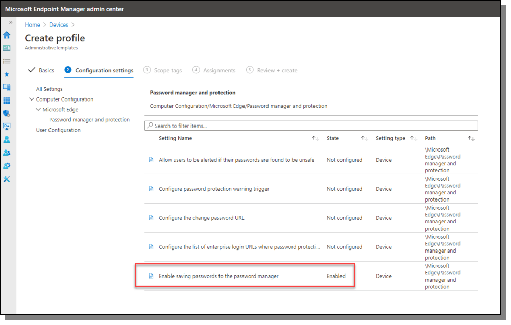 Microsoft Endpoint Manager Admin Center