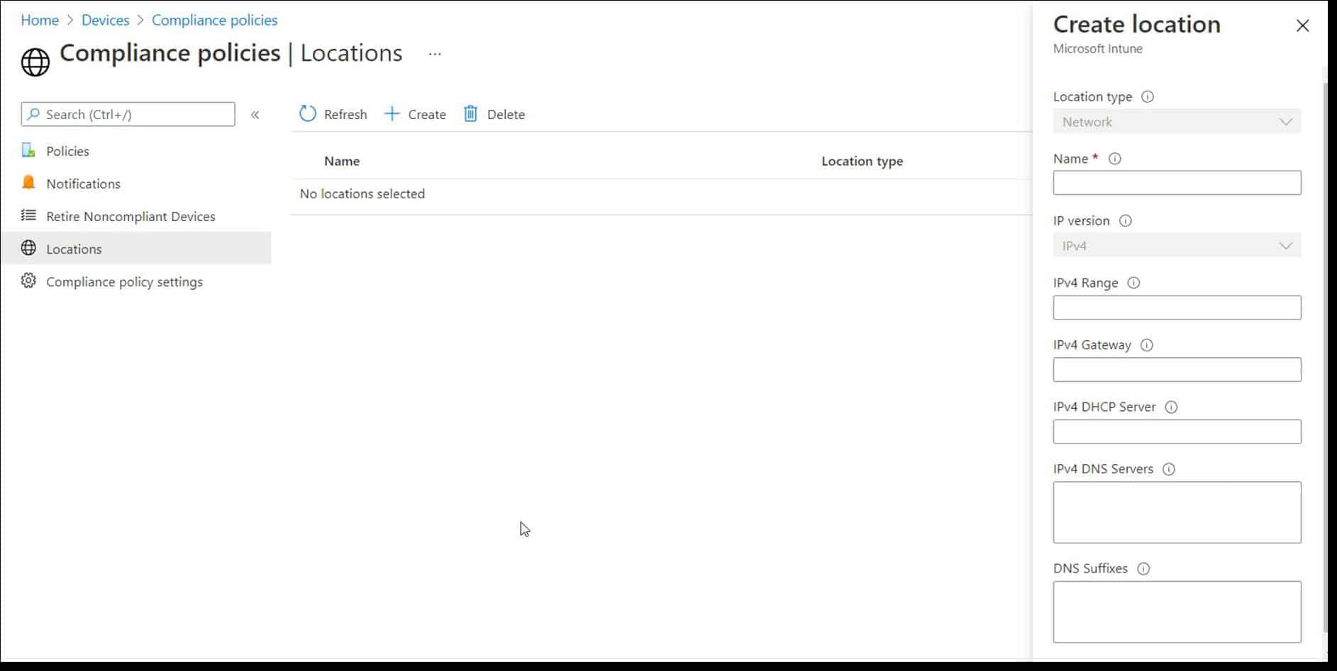 create location compliance policy